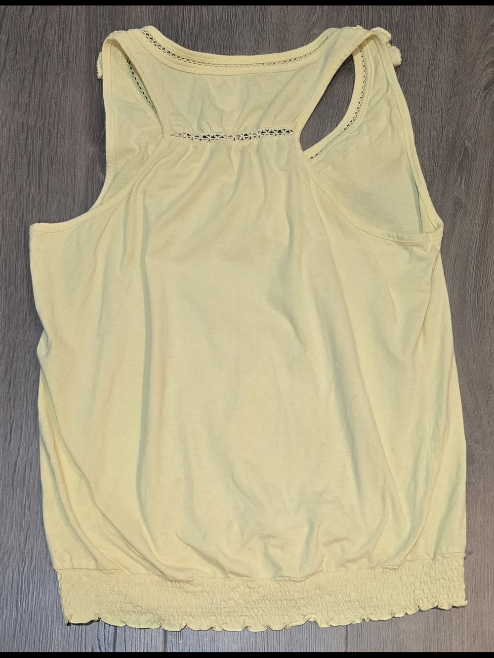 Maurices Yellow Ruffled Racer Back Tank Size XL - Picture 3 of 3